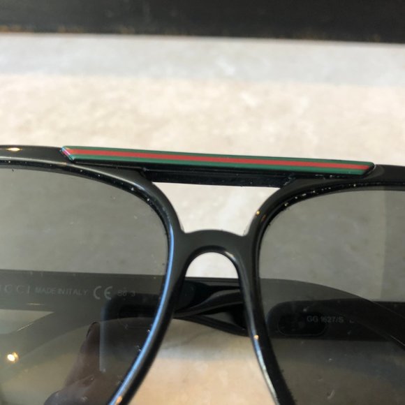 GUCCI BLACK UNISEX AVIATOR SUNGLASSES LOGO STRIPE main image 6